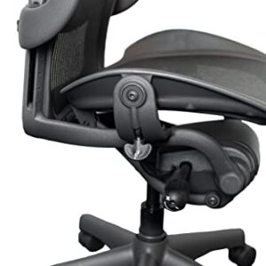 Aeron Herman Miller Office Chair Size B | Fully Adjustable with All Features Included| Quick and Easy Assembly| Renewed| 10 Year Warranty| Hardwood Floor Roller Blade Style Wheels Included