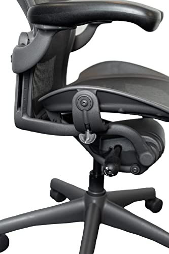 Aeron Herman Miller Office Chair Size B | Fully Adjustable with All Features Included| Quick and Easy Assembly| Renewed| 10 Year Warranty| Hardwood Floor Roller Blade Style Wheels Included