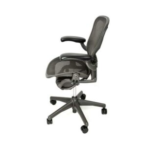 Aeron Herman Miller Office Chair Size B | Fully Adjustable with All Features Included| Quick and Easy Assembly| Renewed| 10 Year Warranty| Hardwood Floor Roller Blade Style Wheels Included