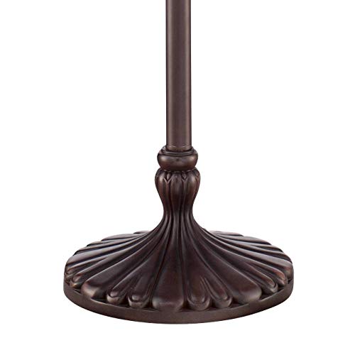 Regency Hill Capistrano Mission Farmhouse Traditional Standing Floor Lamp 57.5" Tall Rustic Bronze Metal Brown Red Natural Mica Empire Shade for Living Room Reading House Bedroom Home