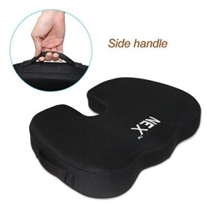 NEX Memory Foam Gel Seat Cushion for Office Chair, Comfort Butt Pillow for Tailbone Lower Back Pain Relief, Ergonomic Lower Back Support Work Chair Pad