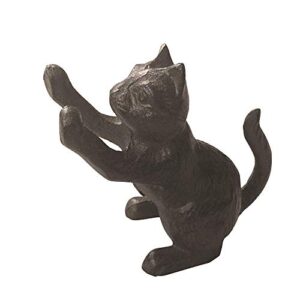 comfy hour 4.72″ cast iron cat door stopper home decoration, black, antique & vintage collection