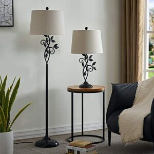 Maxax Traditional Floor Lamp, Reading Standing Lamp for Living Room Bedroom - 59 Inch