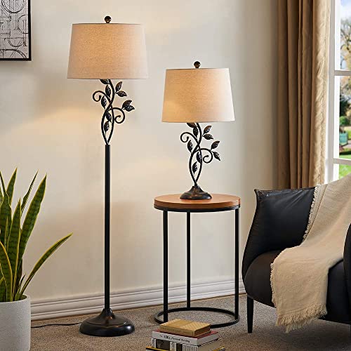 Maxax Traditional Floor Lamp, Reading Standing Lamp for Living Room Bedroom - 59 Inch