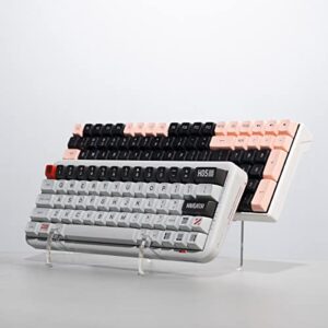 Mechanical Keyboard Storage Stand Display Keyboard Holder White Transparent Acrylic Stand for Two Keyboard