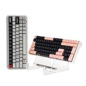 Mechanical Keyboard Storage Stand Display Keyboard Holder White Transparent Acrylic Stand for Two Keyboard