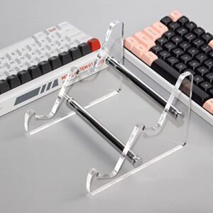 Mechanical Keyboard Storage Stand Display Keyboard Holder White Transparent Acrylic Stand for Two Keyboard