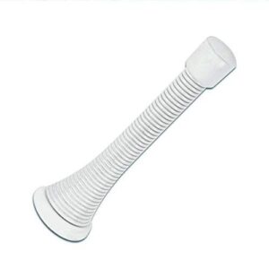 10 pack – designers impressions white spring door stop w/ rubber bumper : 2338