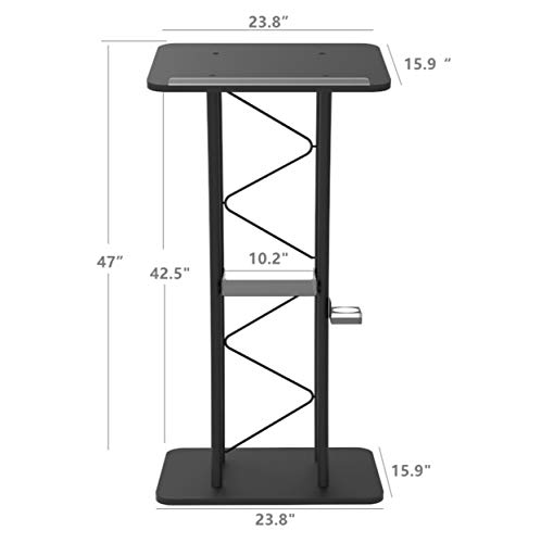 FixtureDisplays® Curved Podium, Truss Metal/Wood Pulpit Lectern with A Cup Holder 11568-H