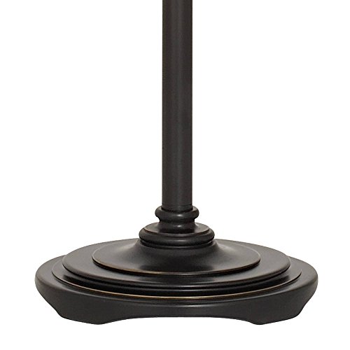 Regency Hill Traditional Torchiere Floor Lamp 70" Tall Hand Applied Black Bronze Swirl Font Amber Glass Shade Standing Pole Light for Living Room Reading House Bedroom Home Office Decor