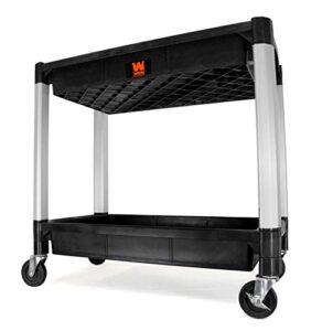 wen 73162 two-tray 300-pound capacity double decker service and utility cart
