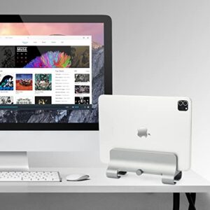 Vertical Laptop Organizer, Laptop Stand, Adjustable Vertical Desktop Base, Laptop and Accessories for MacBook Pro/Air