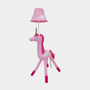 floor lamp by cozylight, pink unicorn design 51inch tall standing lamp for girl’s bedroom, hand-stitched toy lamp decorate living room, with an e26 led bulb
