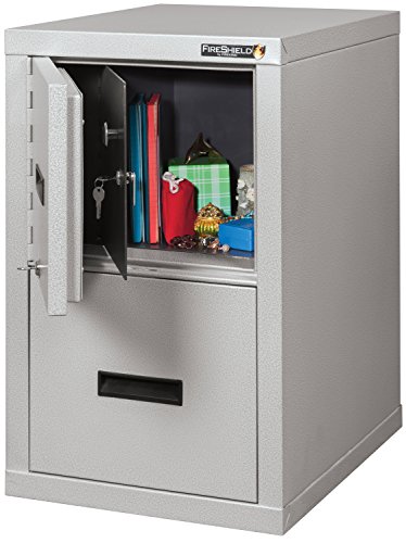 Fire Resistant File Cabinet - Light weight, fire rated, One file drawer & safe