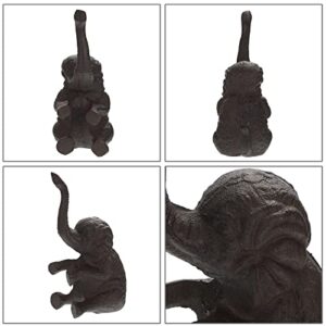 Sumnacon Cast Iron Cute Elephant Door Stop - Heavy Duty Floor Door Stopper Avoid Drilling Hole, Vintage Iron Doorstop for Patio Yard Garden Farmhouse Home Office Commercial Industrial