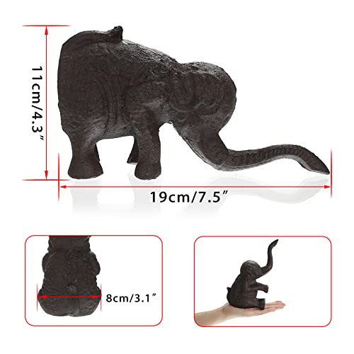 Sumnacon Cast Iron Cute Elephant Door Stop - Heavy Duty Floor Door Stopper Avoid Drilling Hole, Vintage Iron Doorstop for Patio Yard Garden Farmhouse Home Office Commercial Industrial