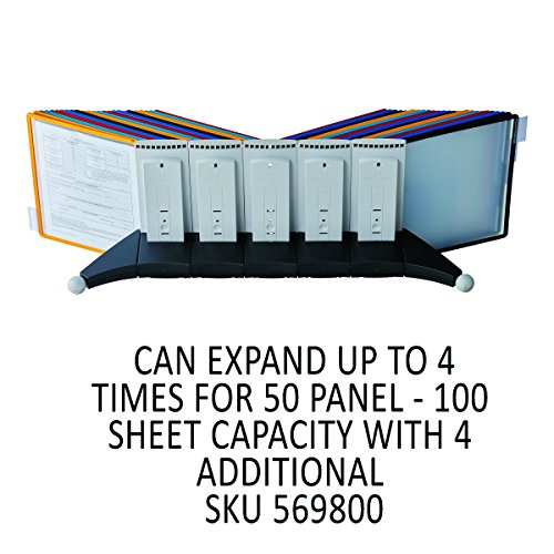 DURABLE Desktop Reference System, 10 Double-Sided Panels, Letter-Size, Assorted Colors, SHERPA Design (554200)