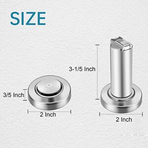 Door Stopper,2 Pack Magnetic Door Stop, Heavy Duty Stainless Steel Door Catch, Holder Your Door, Modern Wall/Ground Mount Door Stopper