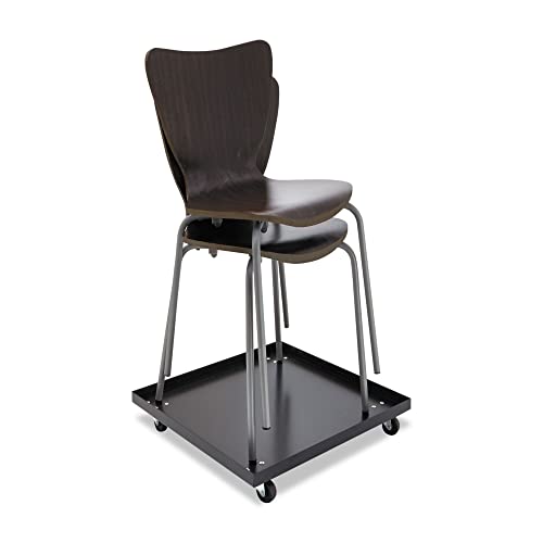 Alera ALESCCART Stacking Chair Dolly, 22-1/2w X 22-1/2d, Black