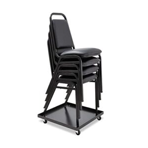 Alera ALESCCART Stacking Chair Dolly, 22-1/2w X 22-1/2d, Black