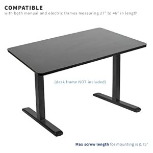 VIVO Universal 48 x 30 inch Solid One-Piece Table Top for Standard and Sit to Stand Height Adjustable Home and Office Desk Frames, Black, DESK-TOP48-30B