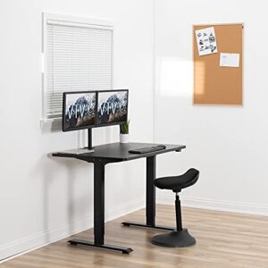 VIVO Universal 48 x 30 inch Solid One-Piece Table Top for Standard and Sit to Stand Height Adjustable Home and Office Desk Frames, Black, DESK-TOP48-30B