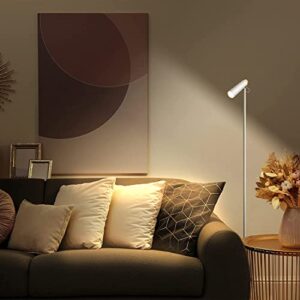 WILIT Floor Lamp Modern Slim Design Reading Light LED Floor Lamps for Bedroom Living Room Office Corner Metal Material 3 Color Temperatures Brightress Dimmable Standing Lamp Easy on Eyes