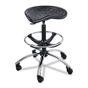 safco products 6660bl sitstar stool chrome base for use with sitstar back (sold separately), black
