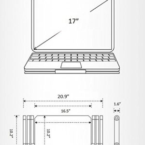 Goldball Portable Laptop Computer Desk Adjustable Vented Laptop Table Portable Bed Tray Book Stand Multifunctional & Ergonomics Design Dual Layer 17” Laptop Computers or Smaller (Rose Red)