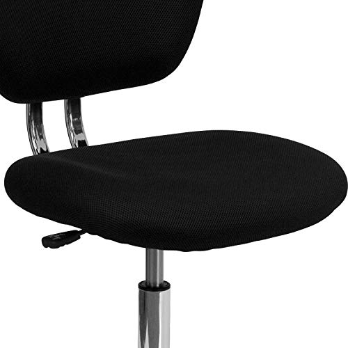 Flash Furniture Mid-Back Black Mesh Padded Swivel Task Office Chair with Chrome Base