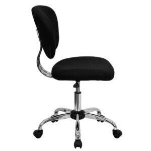 Flash Furniture Mid-Back Black Mesh Padded Swivel Task Office Chair with Chrome Base