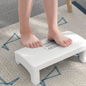 Milisten 1 Pc Foot Rest Under Desk Footrest, White Massage Foot Stool to Reduce Leg Pressure for Home Office