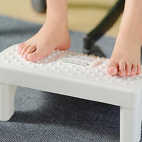 Milisten 1 Pc Foot Rest Under Desk Footrest, White Massage Foot Stool to Reduce Leg Pressure for Home Office