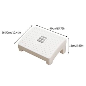 Milisten 1 Pc Foot Rest Under Desk Footrest, White Massage Foot Stool to Reduce Leg Pressure for Home Office