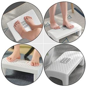 Milisten 1 Pc Foot Rest Under Desk Footrest, White Massage Foot Stool to Reduce Leg Pressure for Home Office