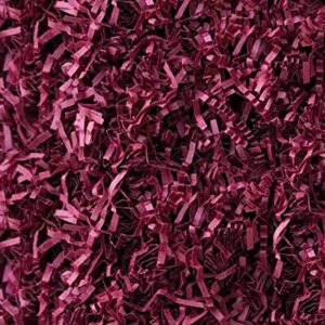 MagicWater Supply Soft & Thin Cut Crinkle Paper Shred Filler (1/2 LB) for Gift Wrapping & Basket Filling - Burgundy