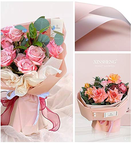 XICHEN 24 Counts /8 Colors Florist Bouquet Supplies,DIY Crafts,Gift Packaging or Gift Box Packaging, pearl and matte two-color Double sided flowers wrapping paper 22.8x22.8Inch