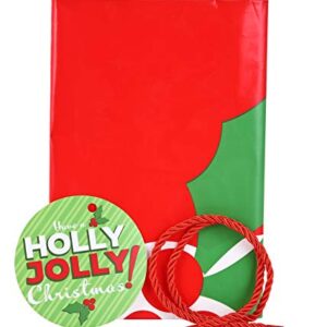 JOYIN 3 PCs Jumbo Holiday Santa Gift Bag 56”x36” with Gift Tags for Christmas Season, Gift Giving, Holiday Presents, Giant Gifts Decorations