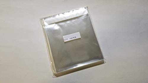 UNIQUEPACKING 100 Pcs 6 7/16 X 6 1/4 Clear Resealable Cello Cellophane Bags Good for 6x6 Square Card