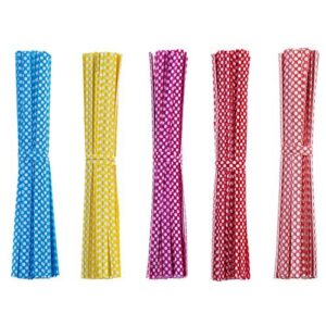 mudder 500 pieces dot twist ties 4 inches bag ties bag ties twists sandwich freezer bag ties for cellophane party bag