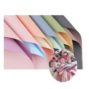rikyo 24 counts waterproof fresh flowers wrapping paper,double-sided packaging florist bouquet paper,valentine’s day flower bouquets wrapping paper 12 colors 22.8 x 22.8