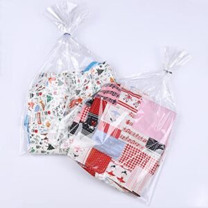 100Pcs Cellophane Bags 12"x16" Clear Plastic Bags for Gifts for Treat Bags Household Bags Party Favors Packaging