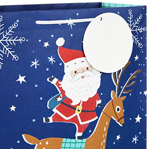 Hallmark Christmas Gift, Assorted Sizes (8 Bags: 2 Small 5", 2 Medium 8", 2 Large 11", 2 Extra Large 14") Penguins, Hedgehogs, Santa Claus, Snowmen, Trees