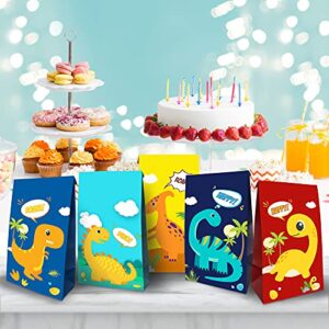 Time4Relax Dinosaur Party Bags (24 Packs) for Kids Birthday Party Favor and Baby Shower – Dinosaur Candy Bags, Gift Bags with 12 Different Types for Jurassic Theme Party Suppliers