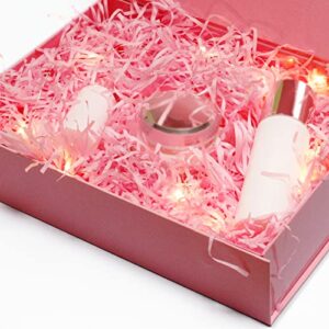 Eerbaier Pink Gift Box, Luxury Gift Box with Lid for Presents, Gift Box with Ribbon, Magnetic Gift Wrap Box, (Pink)