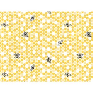 sfag bumblebees and honeycomb tissue paper – 20 inches x30 inches sized sheets (12 sheets), yellow, 20 inches x 30 inches , bees