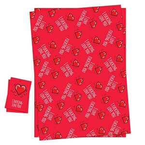 LimaLima Rude Gift Wrap & Gift Tags Wrapping Paper Sheets X 2 Perfect For Valentine's Anniversary & Birthday Pack 2