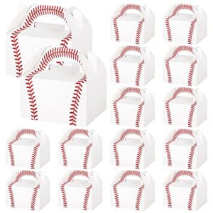 adxco 16 pieces baseball treat boxes baseball paper gift boxes candy snack goody bags boxes for baseball sports party favors supplies and gift giving