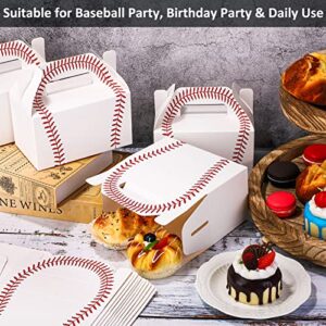 ADXCO 16 Pieces Baseball Treat Boxes Baseball Paper Gift Boxes Candy Snack Goody Bags Boxes for Baseball Sports Party Favors Supplies and Gift Giving