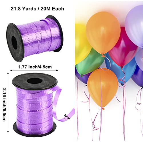 WELTOKE Curling Ribbon 12 Pack 792 Ft 0.2" Sparkly Balloon Gift Wrapping Ribbon for Wrapping, Crafting, Wedding, Party, Festival, Florist Flower